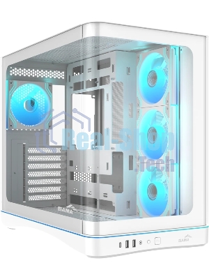 Корпус SAMA V62S, Midi-Tower, белый, 4 x 120 мм