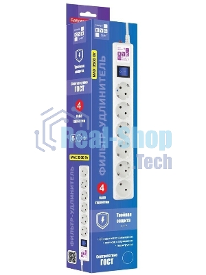 Фильтр-удл. PC сер. 5 м 6 р 16А SPG6-16-5М