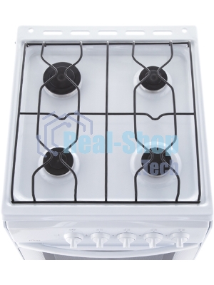 Газовая плита Flama RG 24011 W белый, конфорок 4 шт, духовка 50 л, 50 см x 85 см x 60 см