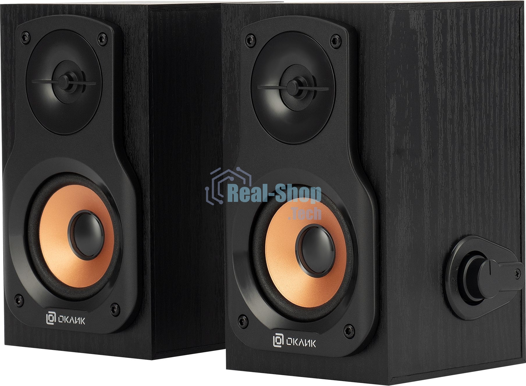 Акустическая система Oklick OK-162 2.0 темное дерево 8Вт