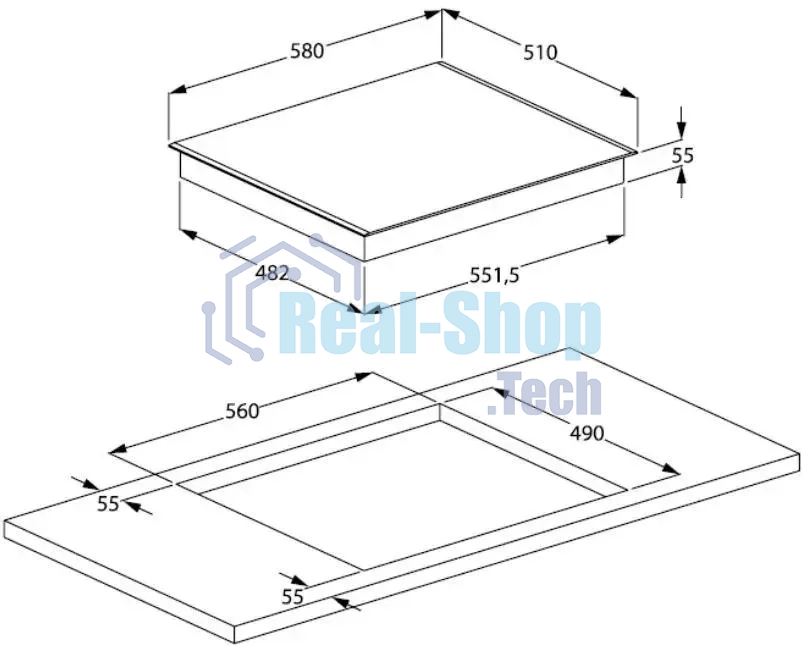 Индукционная варочная панель Beko HII 64200 MT, черный