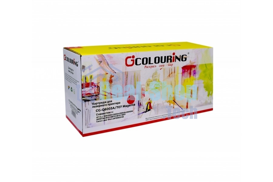 Картридж лазерный Colouring CG-Q6003A/707 пурпурный (2000 стр.) для HP CLJ 1600/2600n/2600dn/2600dtn/2605DN/2605DTN/CM1015MFP/CM1017MFP Canon Laser Shot LBP5000/5100
