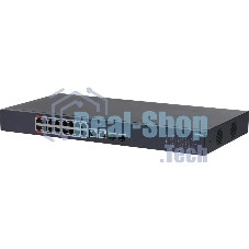 Коммутатор Dahua DH-CS4218-16ET-240, 16×100 Мбит/с + 2×1 Гбит/с Combo + 2×1 Гбит/с SFP, управляемый