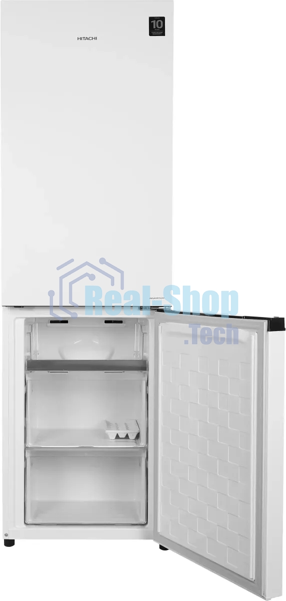 Холодильник Hitachi R-B410PUC6 PWH белый двухкамерный 215/105л морозилка снизу, No Frost
