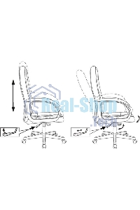 Кресло руководителя Бюрократ CH 002 Fabric Light-19 серый, крестов. пластик