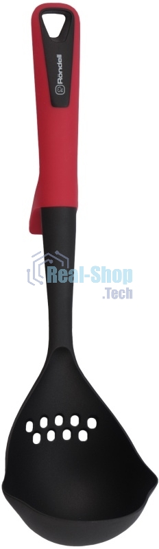 Половник для первых блюд Rondell Craft RD-1872 черный/красный упак.:картонная подложка