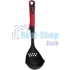 Половник для первых блюд Rondell Craft RD-1872 черный/красный упак.:картонная подложка