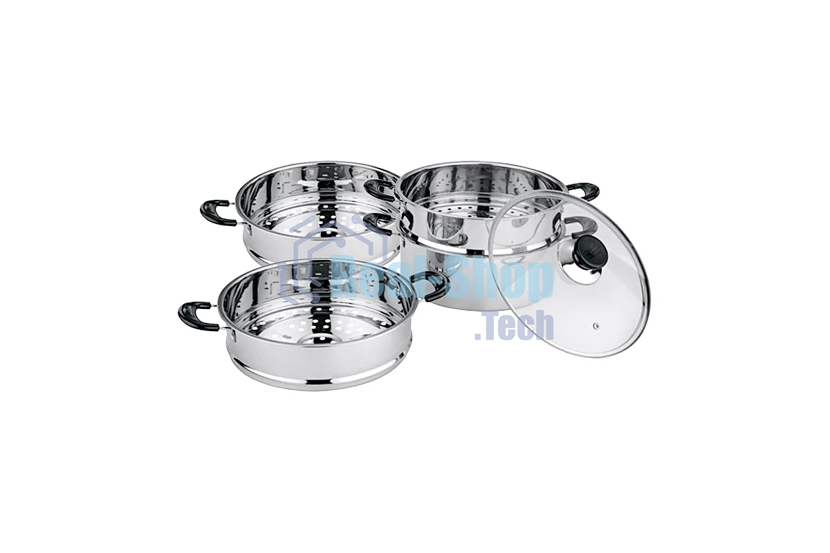 Мантоварка-пароварка WEBBER BE-083 8 л, 26 см, нержавеющая сталь, 4 уровня