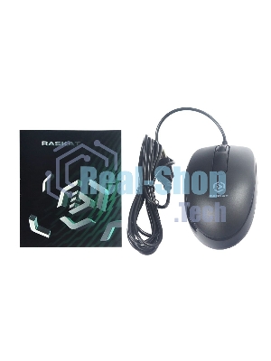 Мышь проводная Raskat M015 черный, 1000 dpi, USB, кнопки - 3