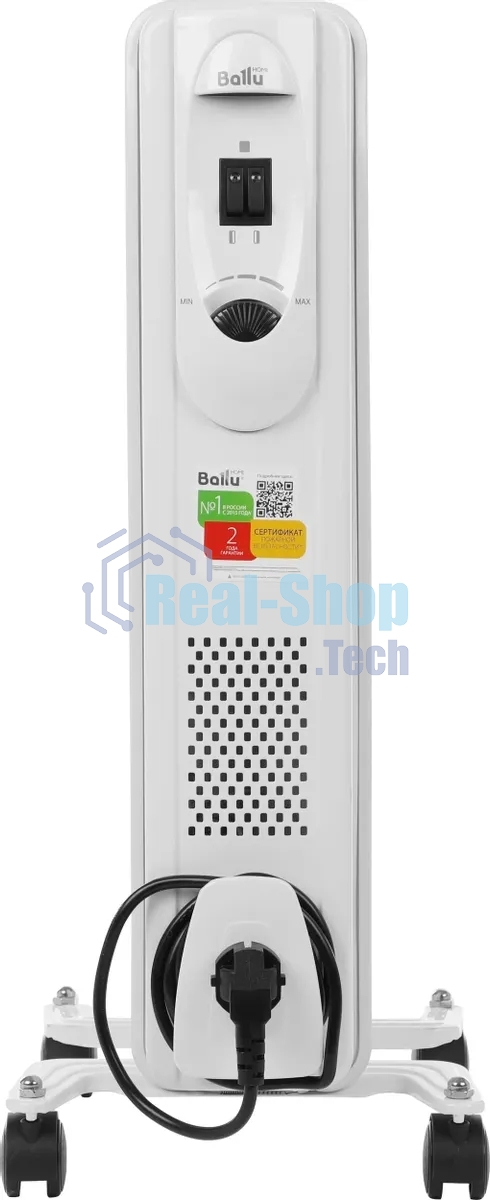 Обогреватель масляный Ballu Comfort BOH/CM-05WDN 1000 (5 секций) белый, 1000 Вт, 15 м2, термостат