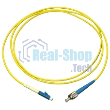 Патч-корд оптический Cabeus Tight Buffer, Simplex FC/LC, OS2 9/125, LSZH, 15м, Ø 3мм, синий хвостовик, жёлтый