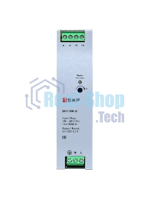 Блок питания на дин рейку EKF DR-E-75W-24 75Вт Uвх 220В AC Uвых 24В DC постоянного тока