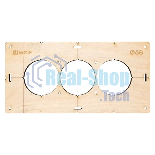 Шаблон для подрозетников EKF Expert sh-d68-3 c 3 отверстиями d 68 мм
