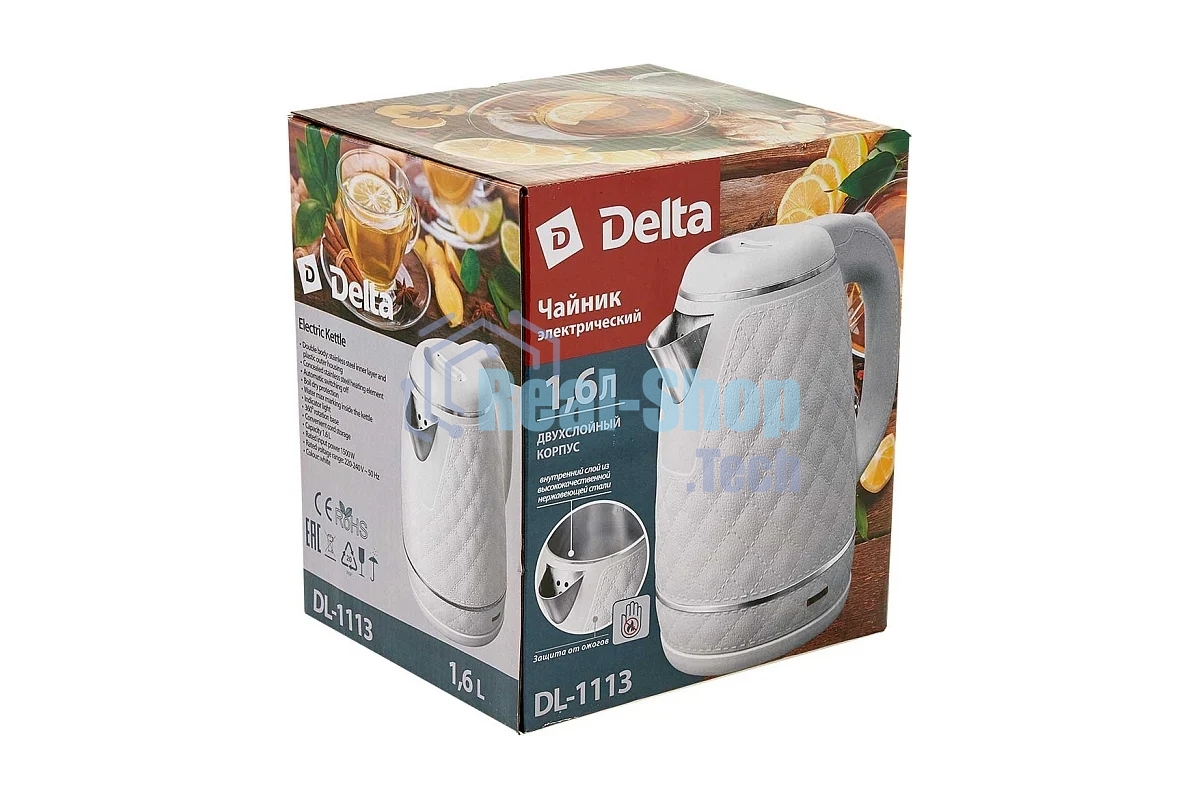 Чайник электрический DELTA DL-1113 белый
