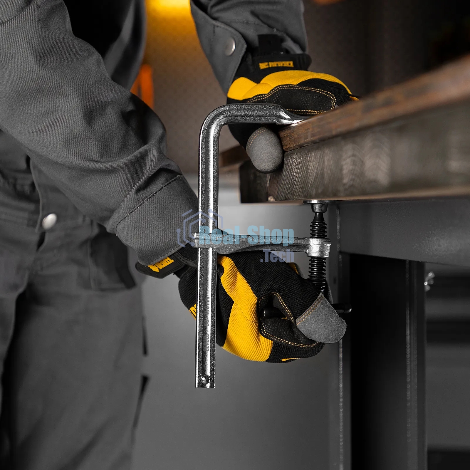 Струбцина Denzel F-образная, 80x150 мм, кованая