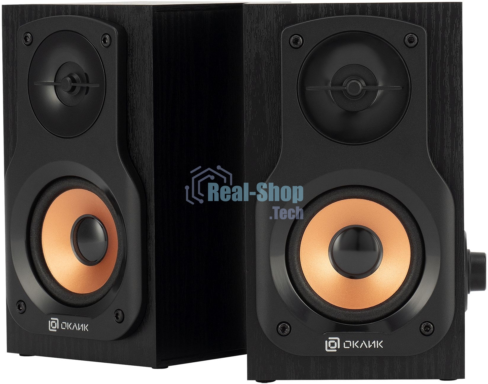 Акустическая система Oklick OK-162 2.0 темное дерево 8Вт