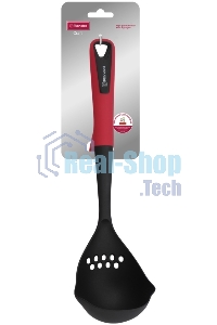 Половник для первых блюд Rondell Craft RD-1872 черный/красный упак.:картонная подложка