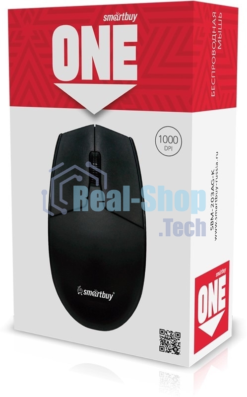 Мышь беспроводная SMARTBUY (SBM-203AG-K) ONE 203AG-K черный