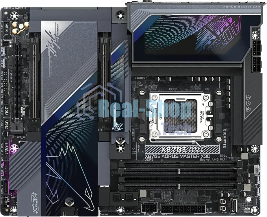 Материнская плата Gigabyte X870E A MASTER X Socket AM5 AMD X870E 4xDDR5 ATX AC`97 8ch(7.1) 1P 10Gigabit + 1P 5Gigabit RAID+HDMI