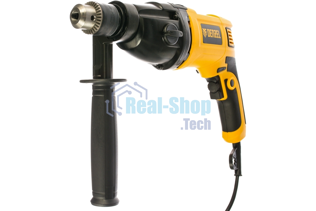 Дрель ударная Denzel ID-1050-2 1050Вт 0-3000/0-1100 об/мин 0-48000/0-17600 уд/мин 2 скор 26312