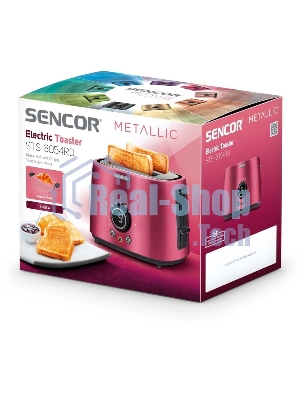 Тостер Sencor STS 6054RD красный, 1000 Вт, 2 слота