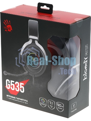 Гарнитура Bloody G535 чёрный/серебристый, проводная, подсветка