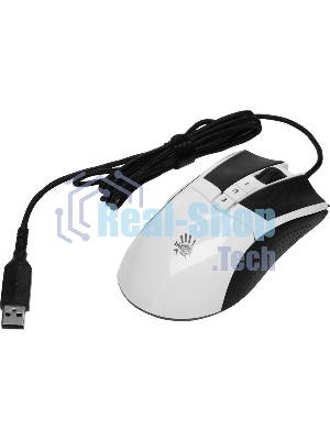 Мышь проводная A4Tech Bloody W90 Max белый/черный, 10000 dpi, USB, кнопки - 10