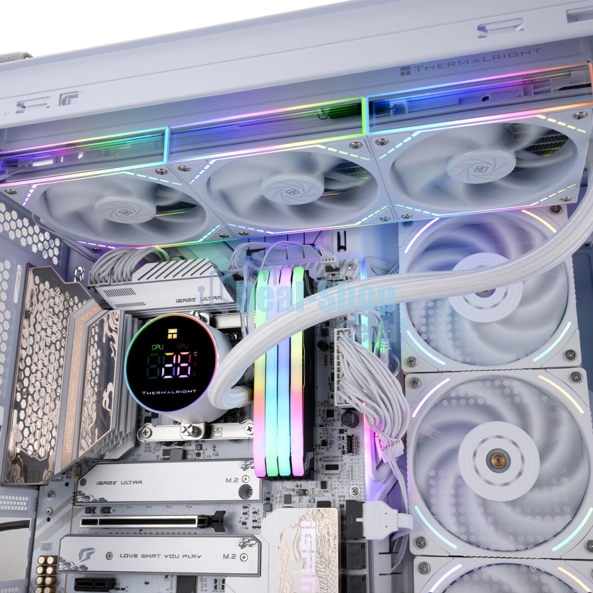 Система жидкостного охлаждения Thermalright Frozen Magic 360 Digital V2 ARGb Soc-AM5/AM4/1200/1700/1851 белый 4-pin 28dB Al LCD Ret (F-MAGIC-360-DIGITAL-WH-ARGb-V2)