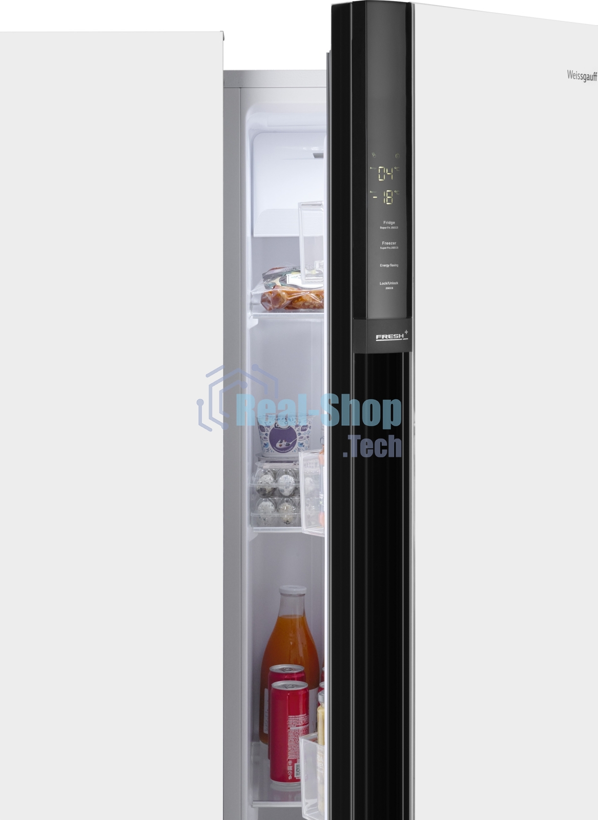 Холодильник Weissgauff WSBS 600 WG NoFrost Inverter 2-хкамерн. белый инвертер