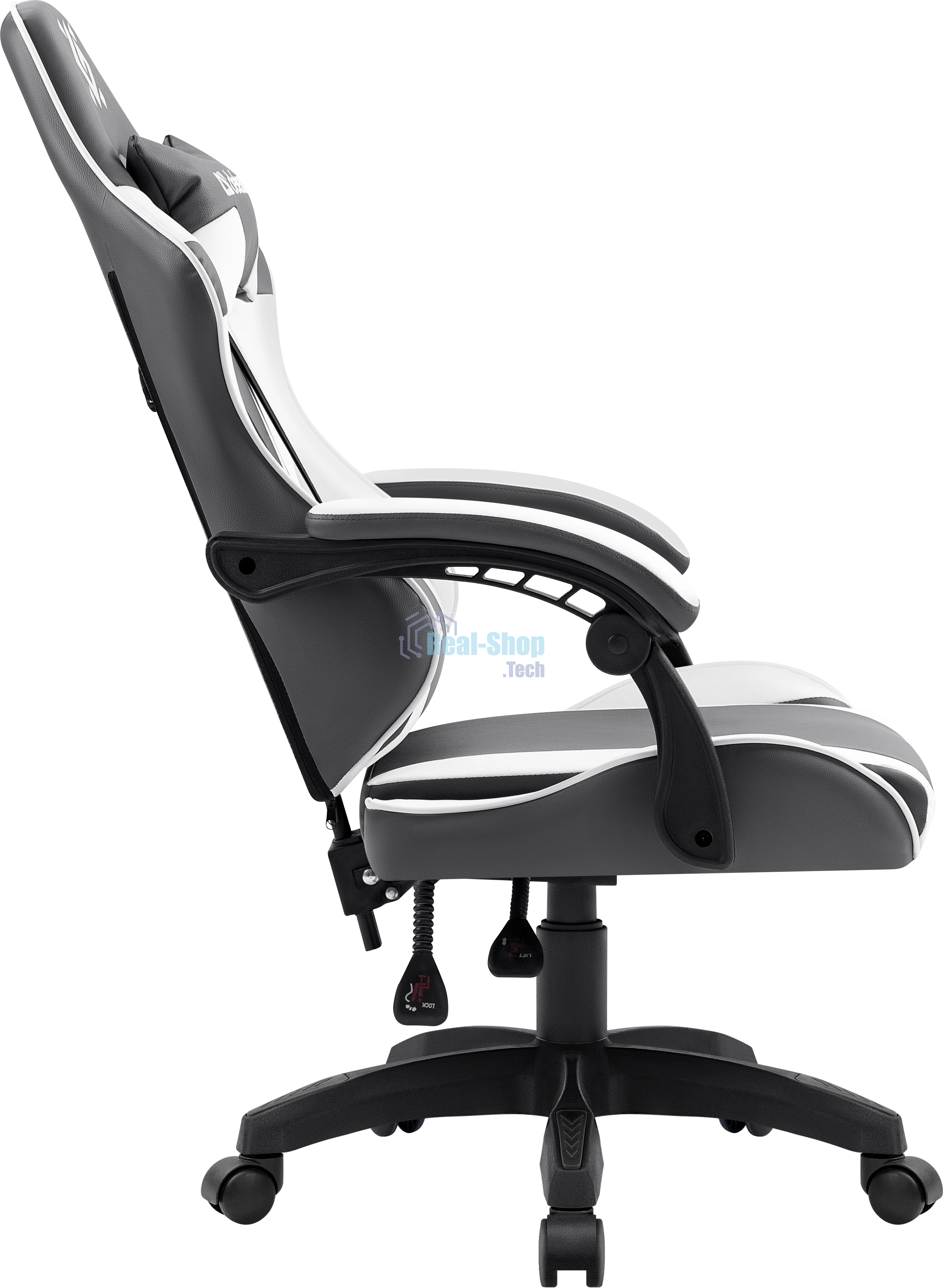 Кресло игровое Defender Fortune серый/белый, класс 4, PU