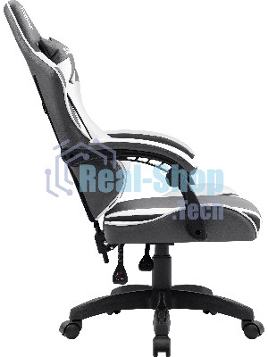 Кресло Defender Fortune серый, экокожа, 120 кг