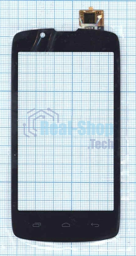 Сенсорное стекло (тачскрин) для Fly IQ4490 Era Nano 4, черное
