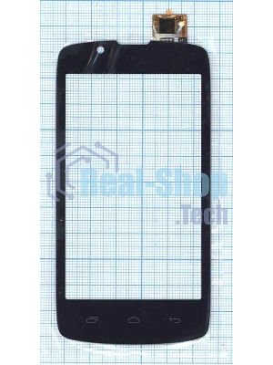 Сенсорное стекло (тачскрин) для Fly IQ4490 Era Nano 4, черное