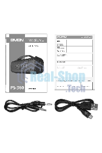 Мобильные колонки Sven PS-360 2.0 черные 2x12W Bluetooth