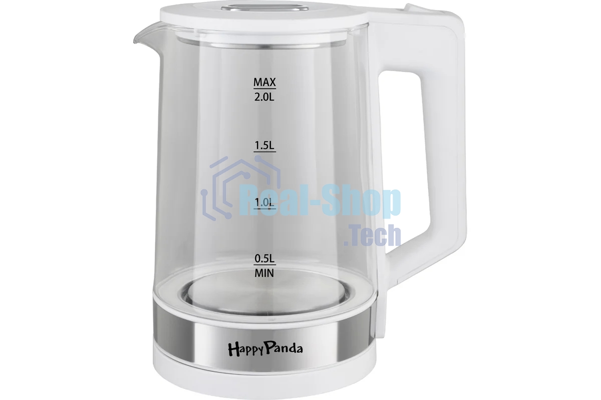 Чайник электрический Happy Panda HP-2700W 2 л, стекло, точечн. подсв