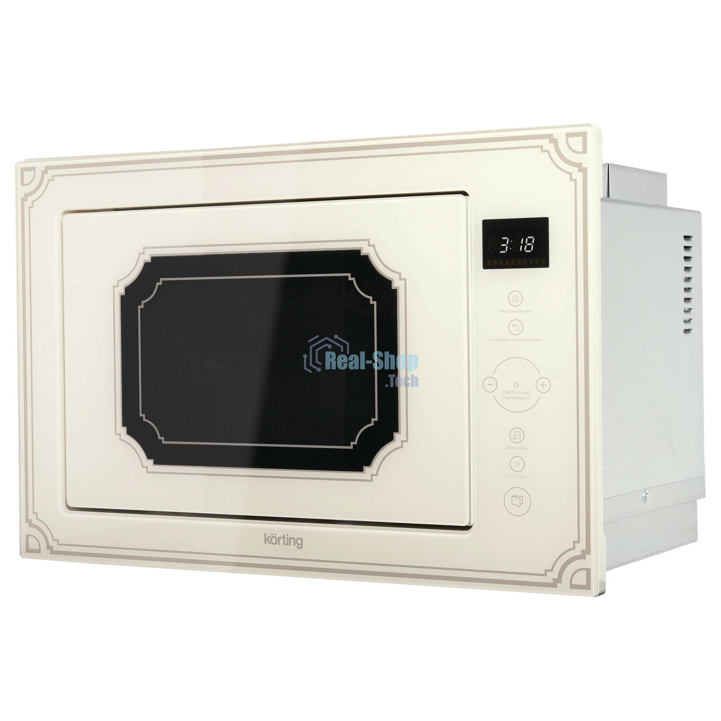 Микроволновая печь встраиваемая Korting KMI 825 RGB бежевый, 25 л, 900 Вт, переключатели - сенсор