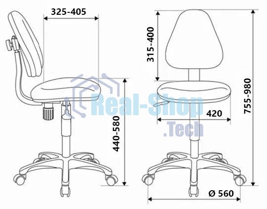 Кресло детское Бюрократ KD-4 синий космопузики крестовина пластик