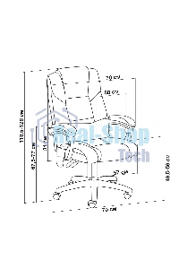 Кресло компьютерное Cactus CS-CHR-OC02M-WT белый, эко.кожа, крестов. сталь