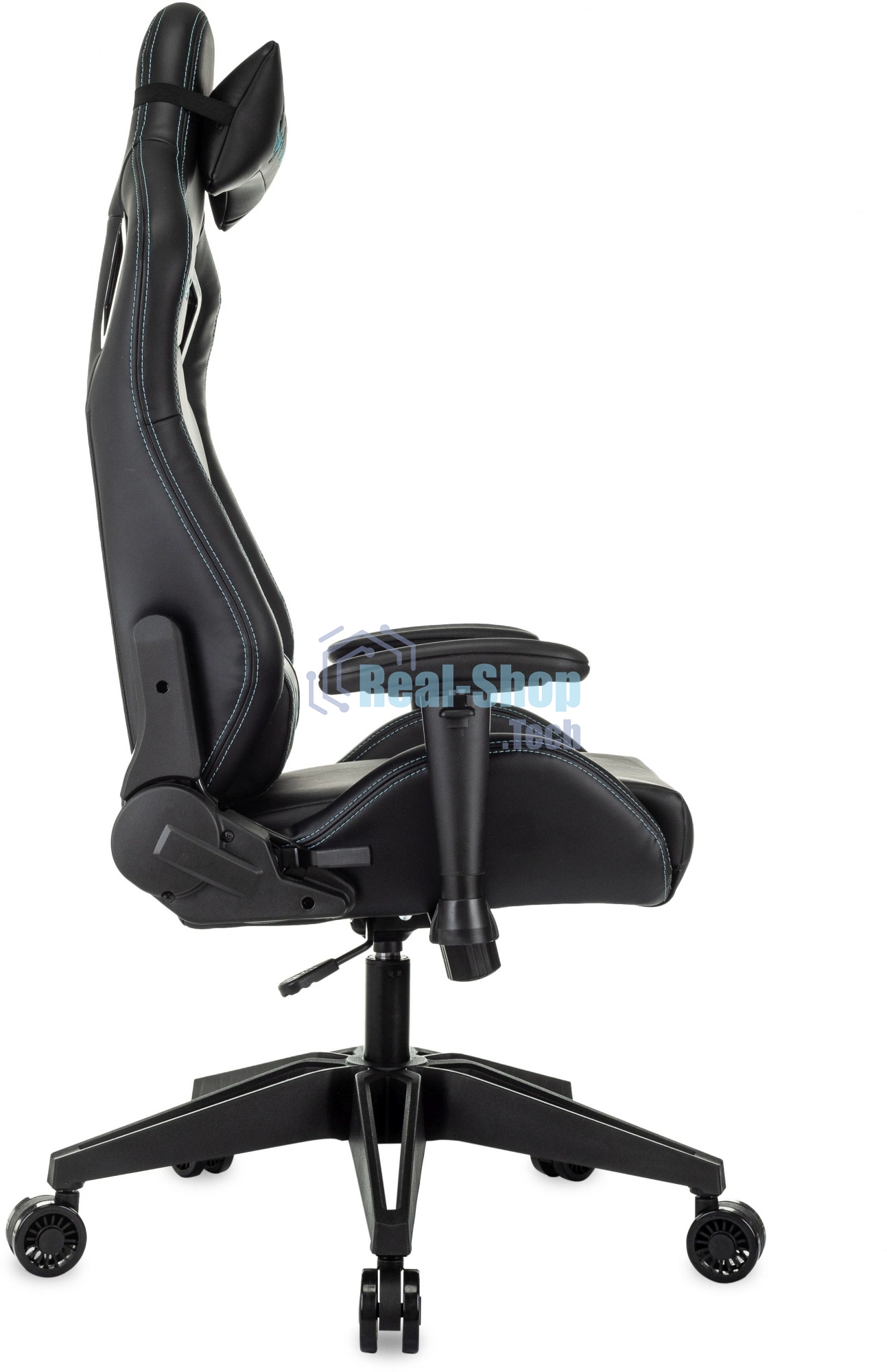 Кресло игровое Knight Outrid Smile черный эко.кожа крестов. пластик