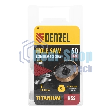 Коронка по металлу Denzel HSS, 50 мм, нитридтитановое покрытие