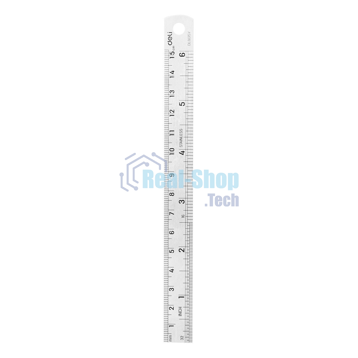 Линейка стальная Deli DL8015Y 150мм нержавеющая сталь