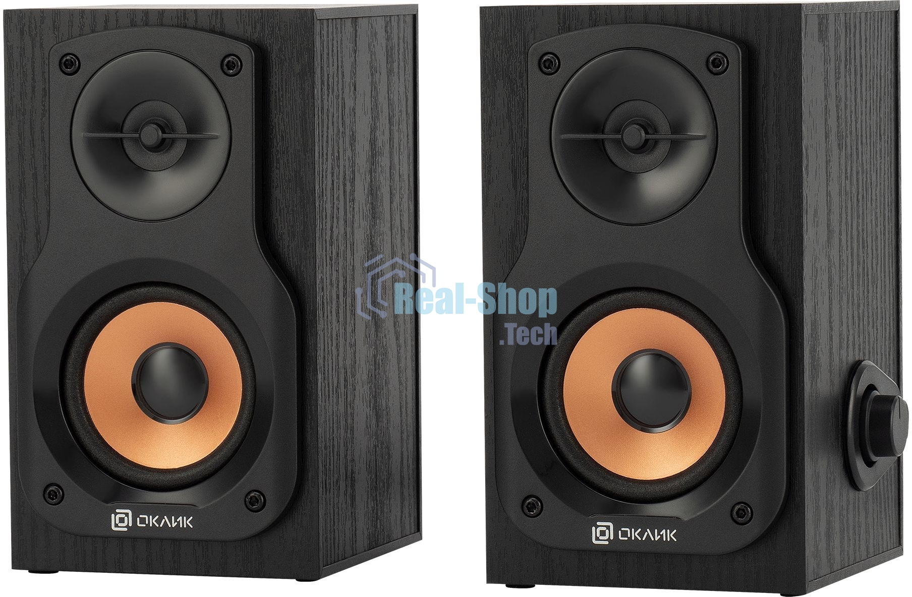 Акустическая система Oklick OK-162 2.0 темное дерево 8Вт
