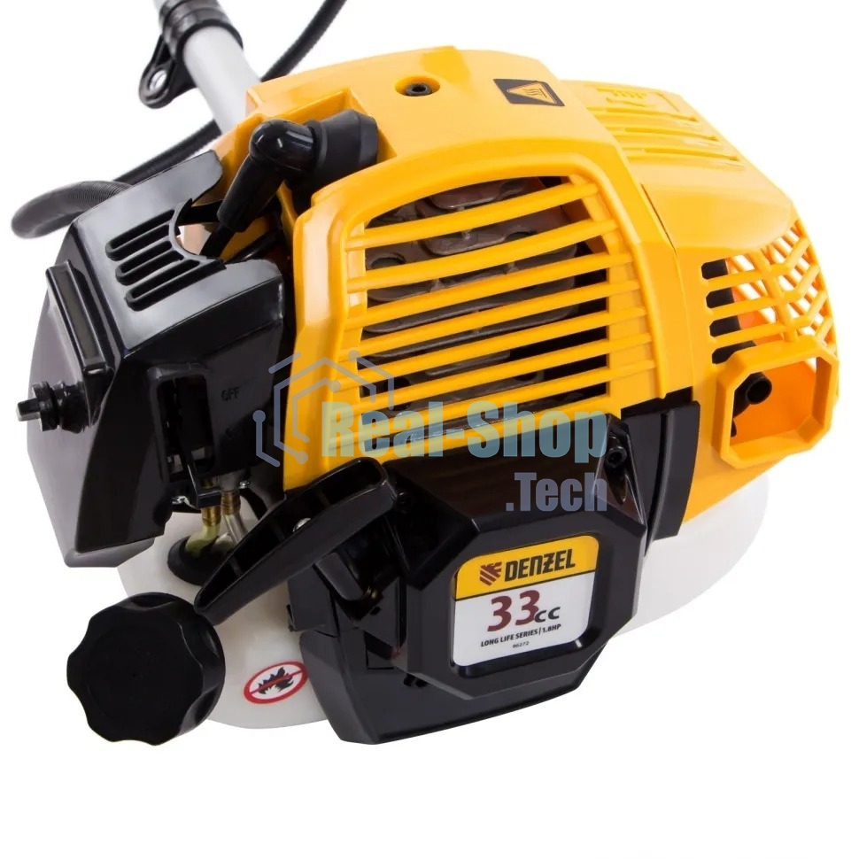 Триммер бензиновый Denzel DR-33S, 33 см3, разъемная штанга, состоит из 2 частей