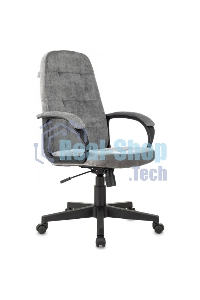 Кресло руководителя Бюрократ CH 002 Fabric Light-19 серый, крестов. пластик