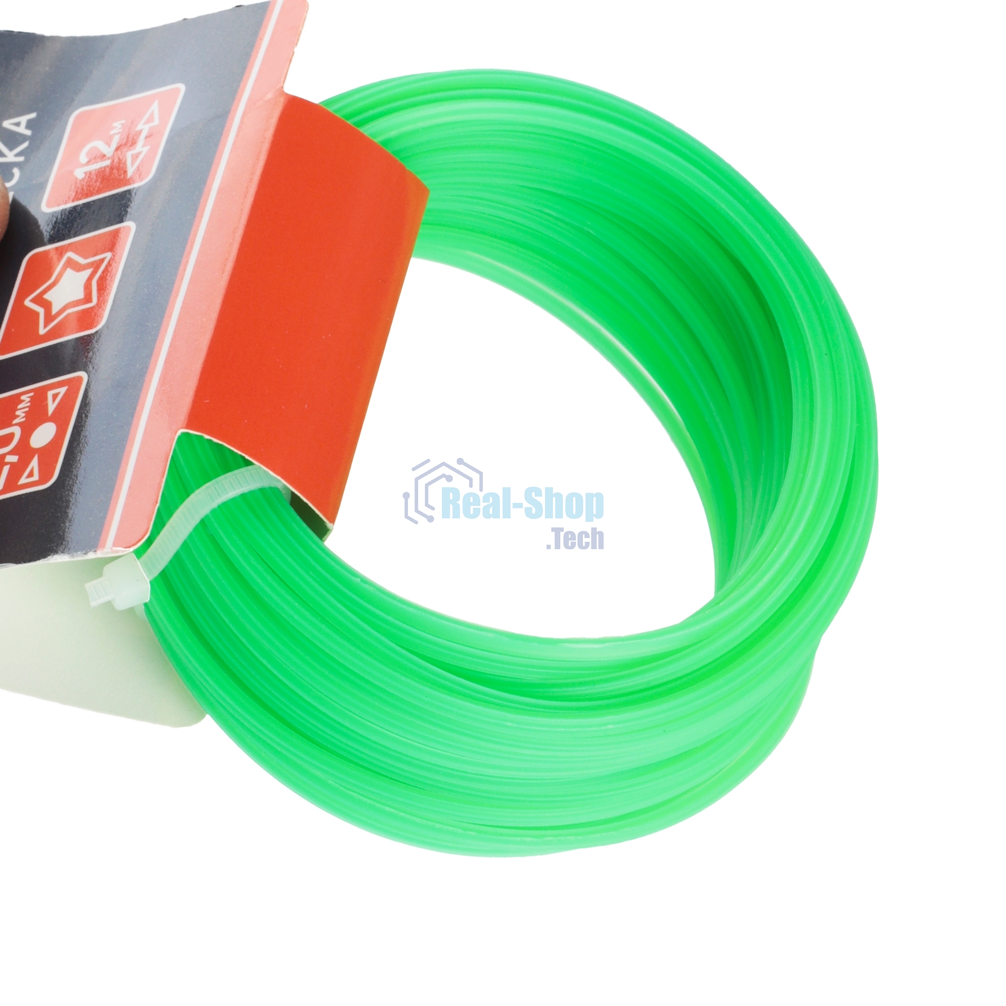 Леска PATRIOT D 2,0 мм L 12 м (звезда, зеленая) 200-12-3, картонный подвес