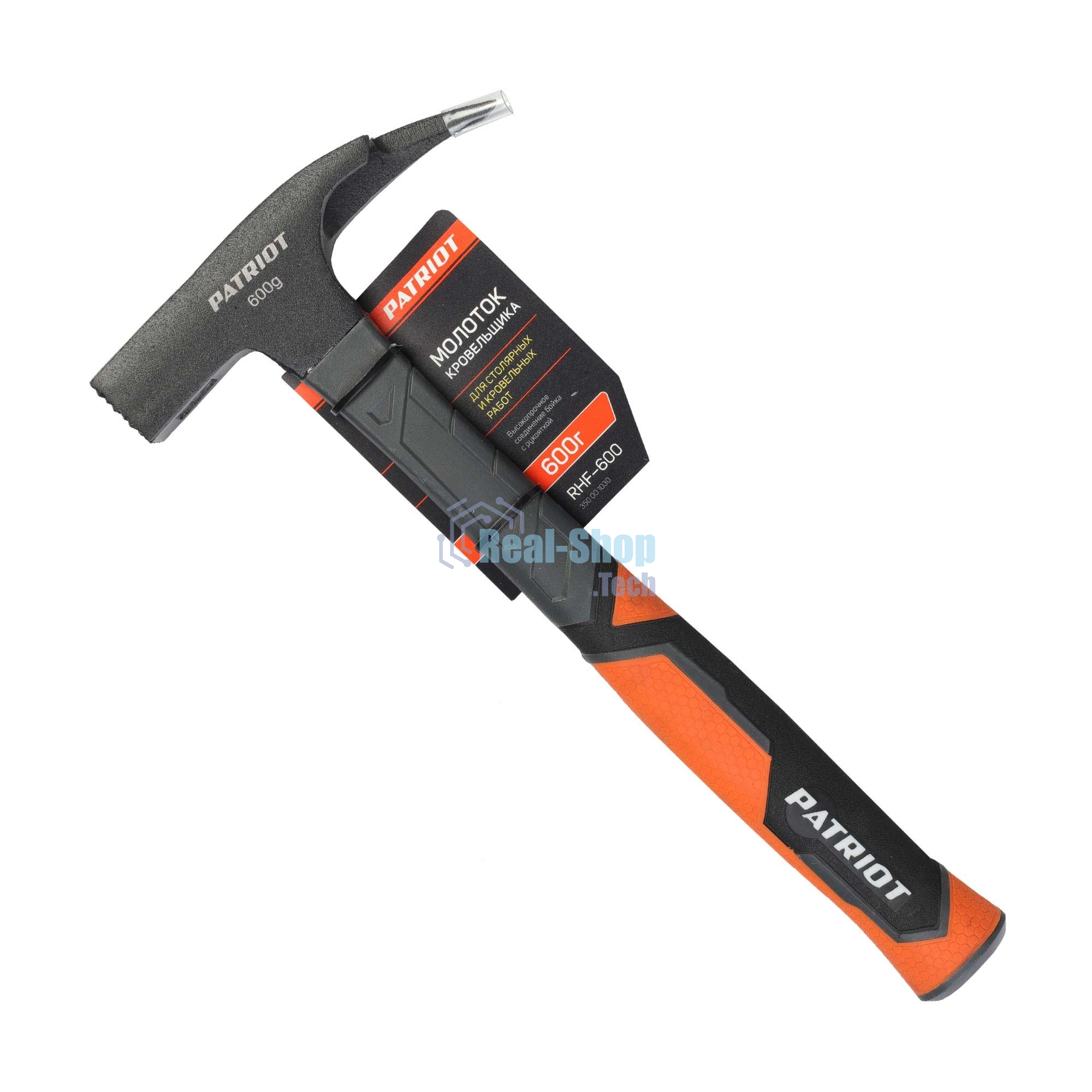 Молоток кровельщика Patriot RHF-600 с фиберглассовой рукояткой, 600г