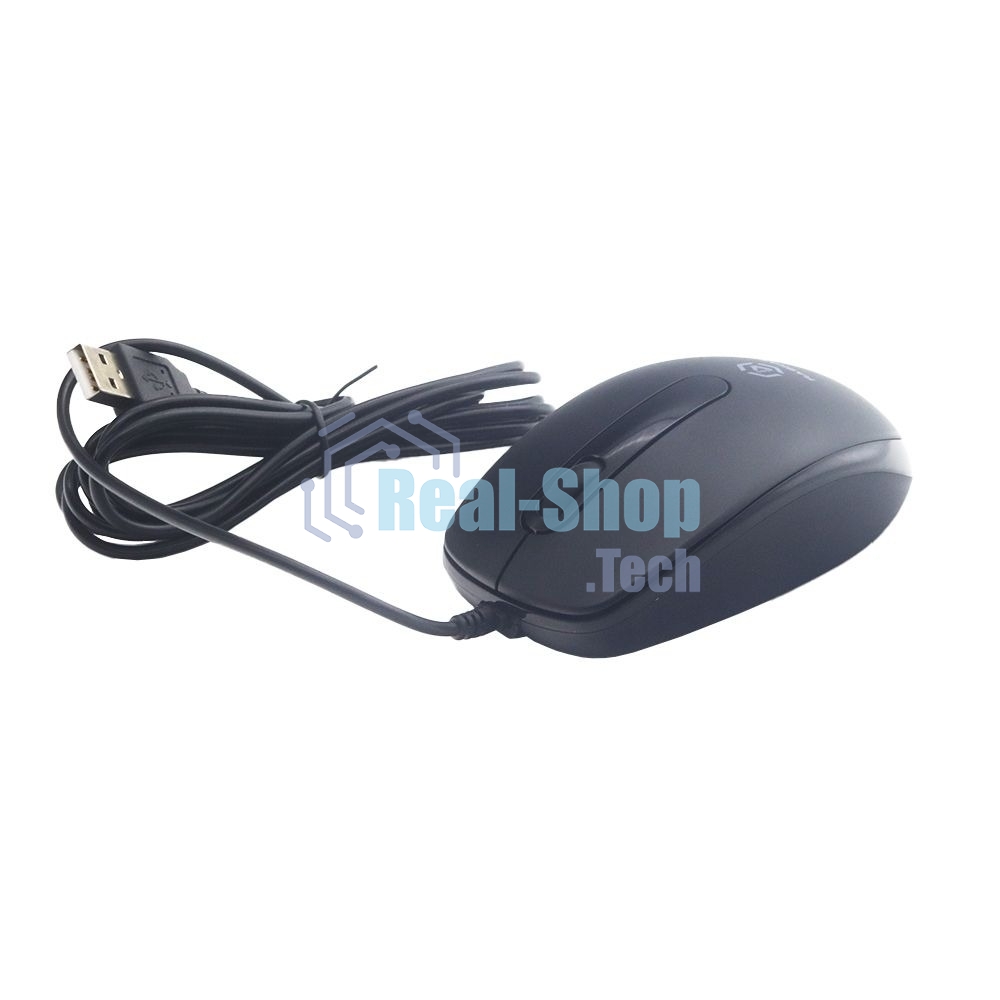 Мышь проводная Raskat M015 черный, 1000 dpi, USB, кнопки - 3