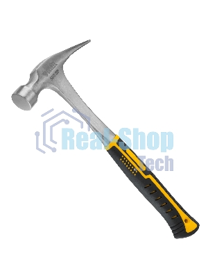 Молоток-гвоздодер Denzel 560 г, цельнометаллический, двухкомпонентная рукоятка