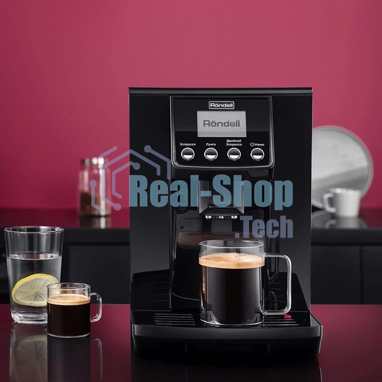 Кофемашина автоматическая Rondell RDE-1103 черный, зерновой, 2 л, 1450 Вт, 19 Бар