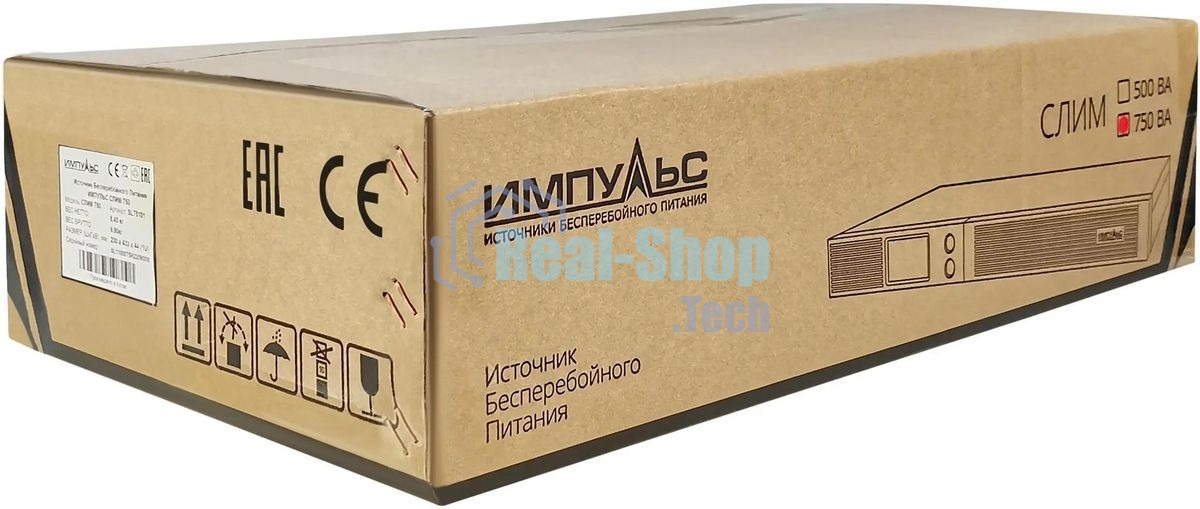 Источник бесперебойного питания Импульс СЛИМ 750 / 750 ВА / 450 Вт / 4 x IEC 320 C13